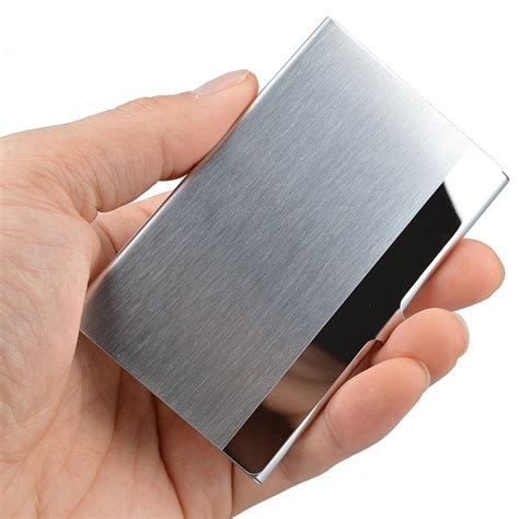 decorative flat metal box cases business card holder|Amazon.com: Metal Business Card Holder.